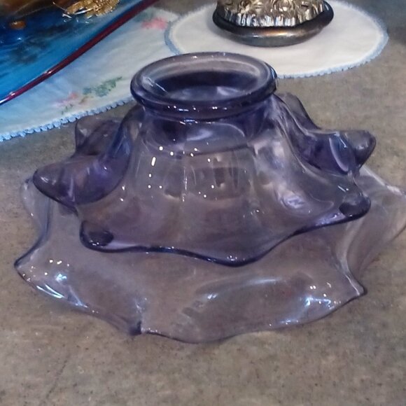 Purple Glass Compote - Picture 3 of 8